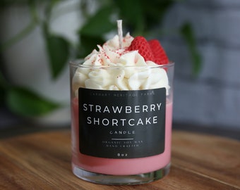 Strawberry Shortcake Dessert Candle