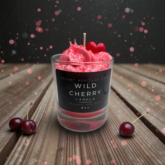 Wild Cherry Dessert Candle - Etsy