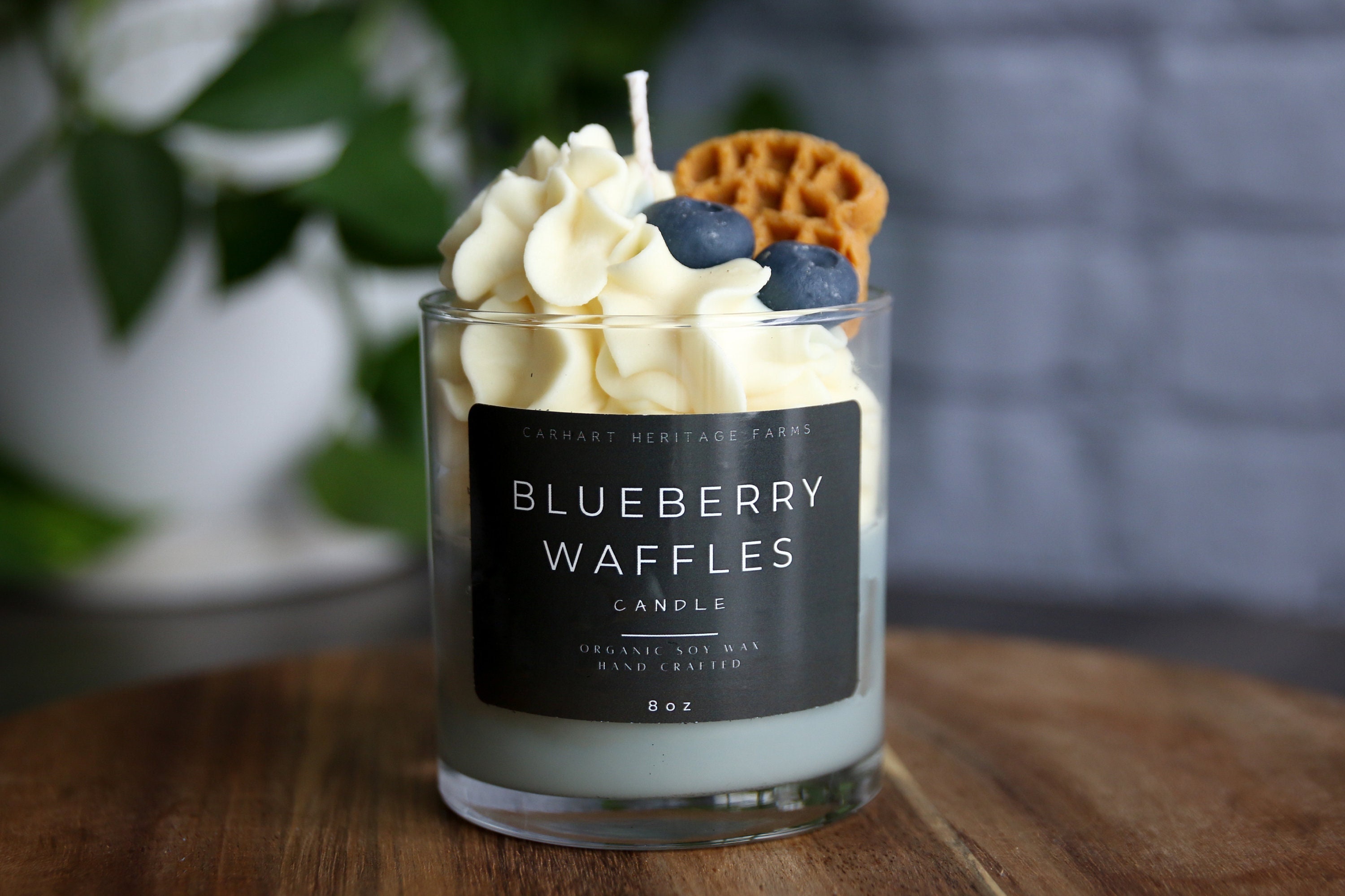 Blueberry Waffles Dessert Candle 