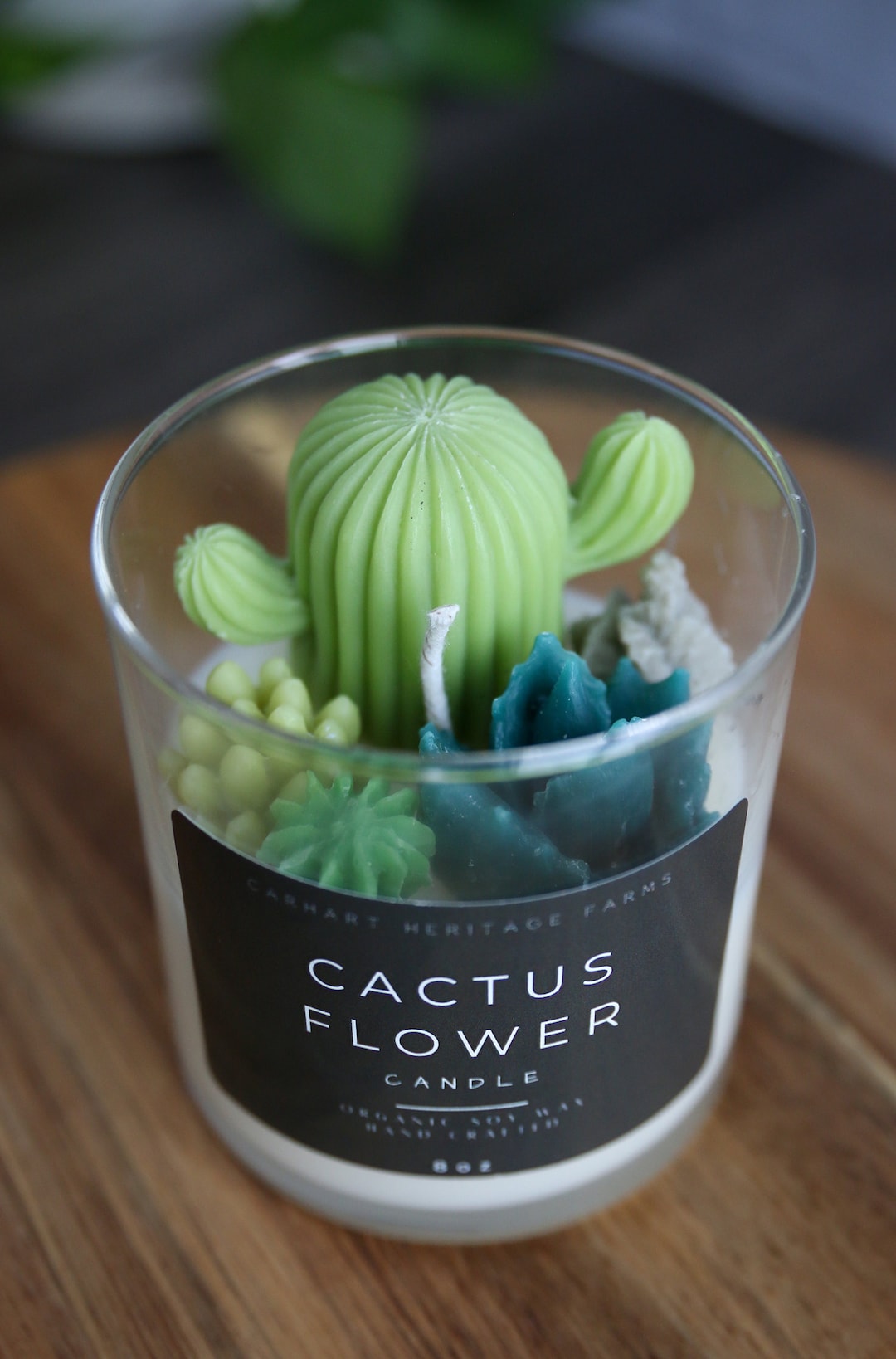 Cactus Flower Candle Etsy