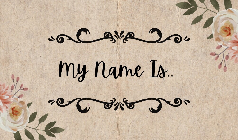 Printable Vintage Name Tag - Etsy