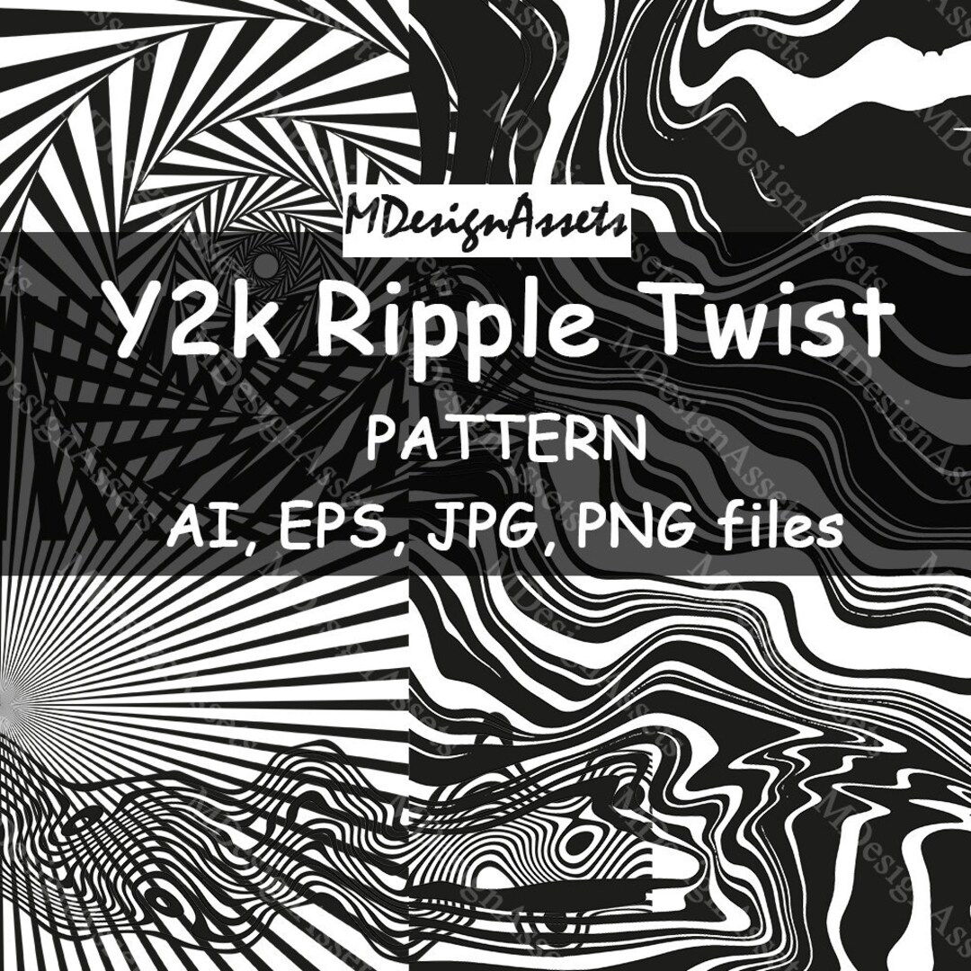 Y2k Ripple Twist, Pattern, Art Collage Assets, AI&PNG Files Free ...