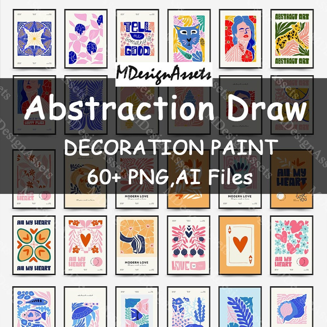 Abstraction Draw Illustration, Creative Design, Decoration Drawings ...