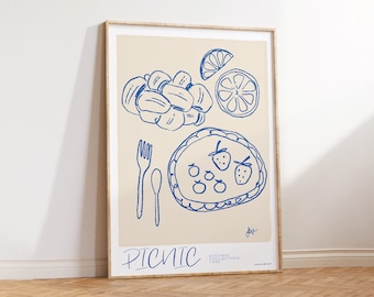 Küche Vintage Foodie Druckbare Wandkunst, trendige minimalistische Poster Kunst, Stillleben Line Art Print, Neutrale Wohnkultur SOFORT DOWNLOAD