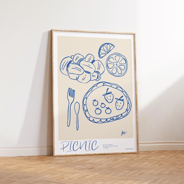 Kitchen Vintage Foodie Printable Wall Art, Trendy Minimalistic Poster Art, Still Life Line Art Print, Neutral Home Decor INSTANT DOWNLOAD