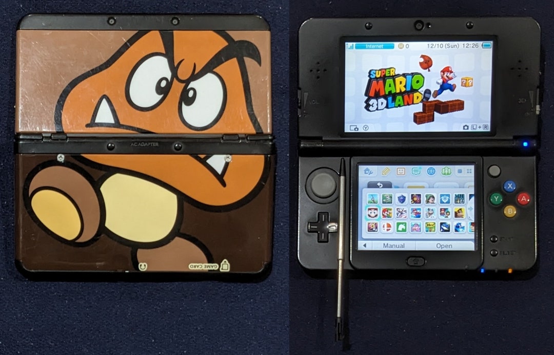 Custom Nintendo new 3DS With Goomba Faceplates, 64 GB Microsd Etsy