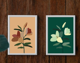 Lilies Wall Print – Botanical Art, Office Wall Décor, Home Décor Printable Art, Printable DIGITAL Download