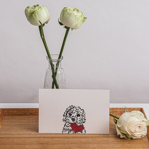 Labradoodle Dog Valentines Day Printable Card Dog Artwork, Printable DIGITAL Download image 4