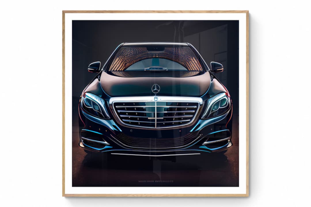 Modernes Mercedes 300 SL Abstrakt Auto Leinwand Bild Wandbild