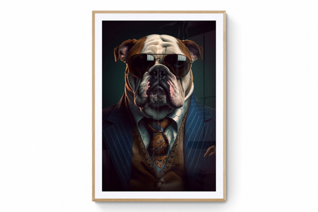 Dog Wall Art, Dog Wall Décor, Cool Dog Printable Art, Dog Illustration