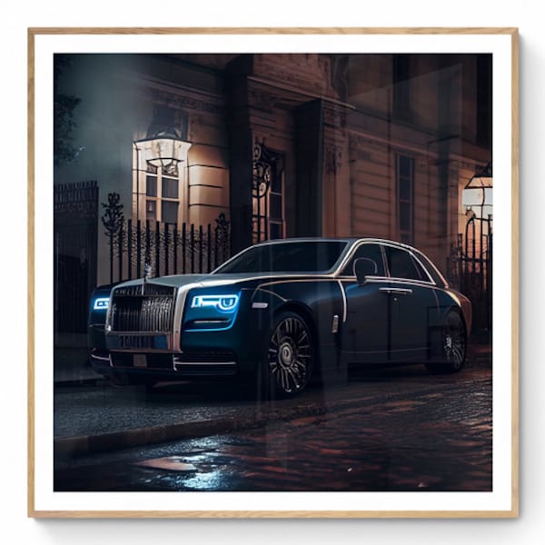 Rolls Royce Wall Art, Rolls Royce Ghost, Car Printable Art, Muscle Car Poster, Garage Wall Décor, Car Photography, Printable Art