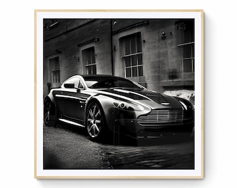 Aston Martin Wall Art, Sports Car Digital Art, Car Printable Art, Luxury Car Poster, Garage Wall Décor, Car Photography, Printable Art