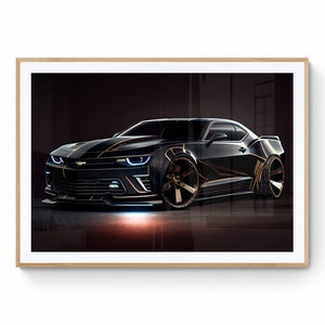Chevrolet Camaro Wall Art, Sports Car Digital Art, Car Printable Art, Muscle Car Poster, Garage Wall Décor, Car Photography, Printable Art