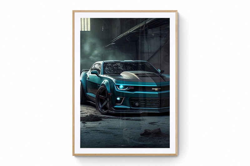 Chevrolet Camaro Wall Art, Sports Car Digital Art, Car Printable Art, Muscle Car Poster, Garage Wall Décor, Car Photography, Printable Art