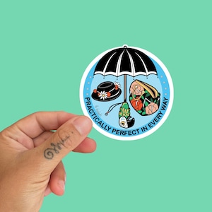 Mary Poppins Fan Art Practically Perfect vinyl sticker