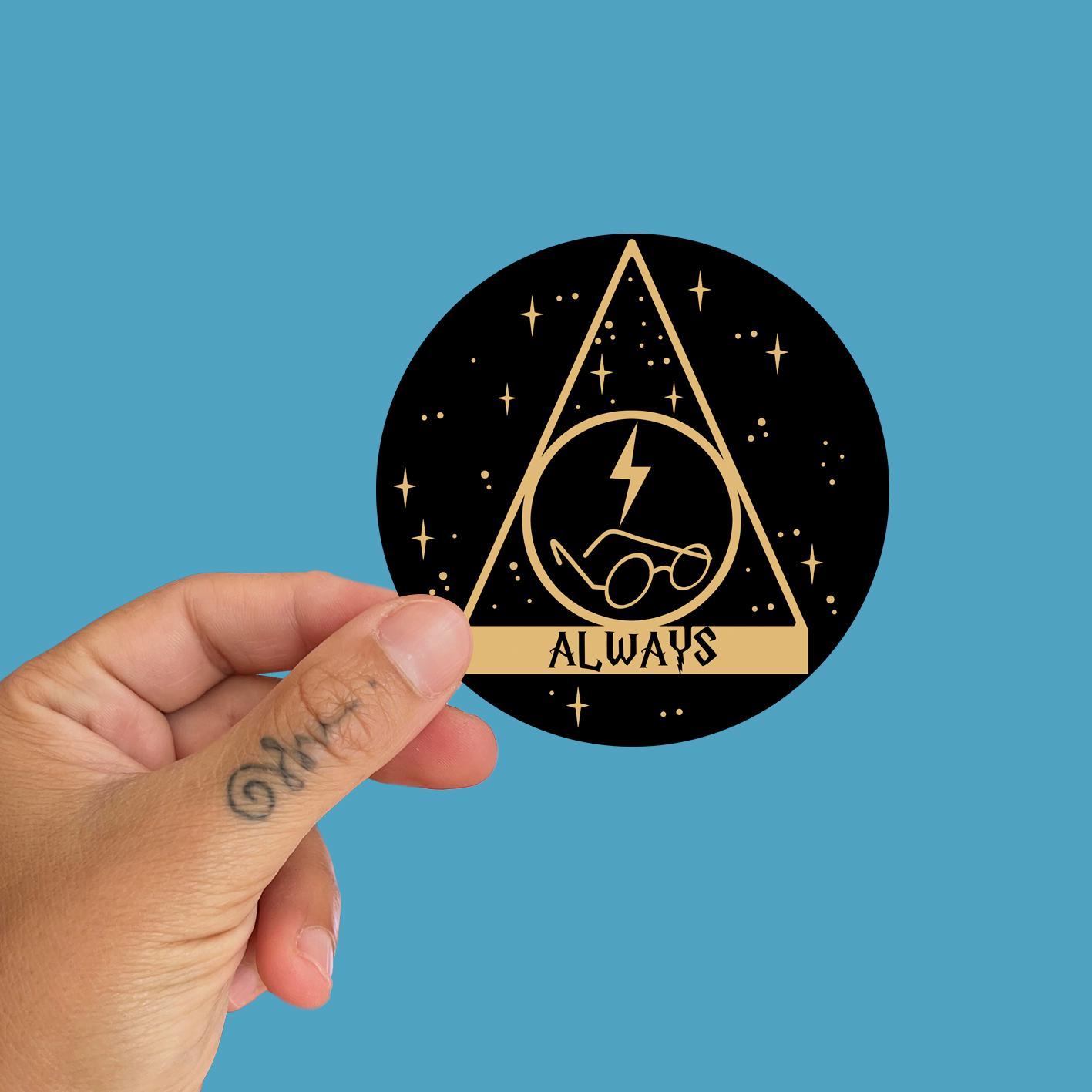 Havensticks - (2 Set) Deathly Hallows Decal/sticker, Laptop, Car, Truck - White 4" - Canada