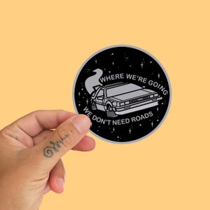 Back to the Future DeLorean vinyl sticker