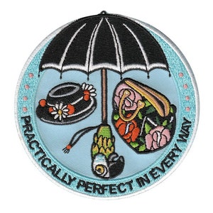 Mary Poppins Fan Art Practically Perfect iron on patch