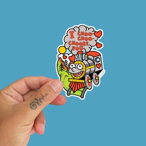 Simpsons Fan Art Choo Choo Choose you Ralph train die cut vinyl sticker