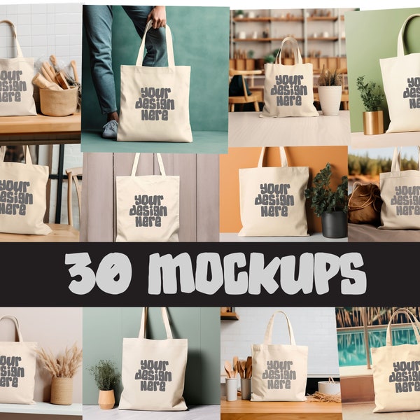 30 Tote Mockups Natürliche Einkaufstasche Mockups Einkaufstasche Mock Up Geschenk Mockup Schultasche Mock up POD Tasche Mock Up Digital Download Jpg