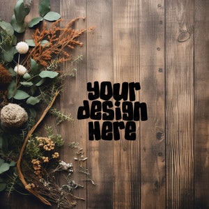 Boho Digitale Achtergrond Mockup Herfst Rustieke Kunstkaart Uitnodigingen Uitnodigen Stationaire Groetkaarten Sociale Media Stock Foto JPG Digital