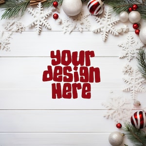 Christmas Digital Background Mockup Holiday Art Card Invitations Invite Stationary Greetings Cards Social Media Stock Photo JPG Digital