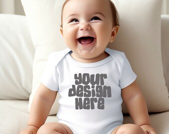 White Baby Onesie Mockups Baby vest Mockup sleepsuit Mockup New Baby Mockup Newborn 1st birthday Stock Photo Toddler Tee Mockup JPG Download