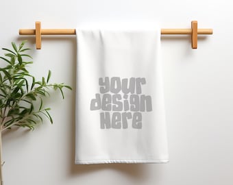 Boho Blank Linen Kitchen Towel Flour Sac mock up white towel mockup, blank towel, tea towel mockup for svg Digital Download Jpg