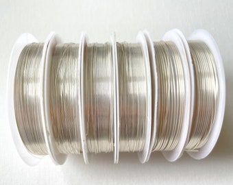 Silberfarbe Schmuck Kupferdraht | Craft Wrapping | Schmuckdraht | Weicher Draht 0.3/0.5/0.8mm, 1 Volle Spirale