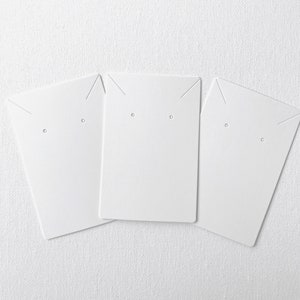 20/50 pcs blanc carte de présentation de bijoux pour votre collier, bracelet, boucles d'oreilles | 6 x 9 cm
