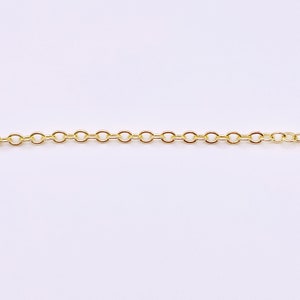 Cadena de Cable chapada en oro de 14K a granel, 1 metro/2 metros/5 metros cadena de collar pulsera cadena para hacer joyería DIY imagen 4