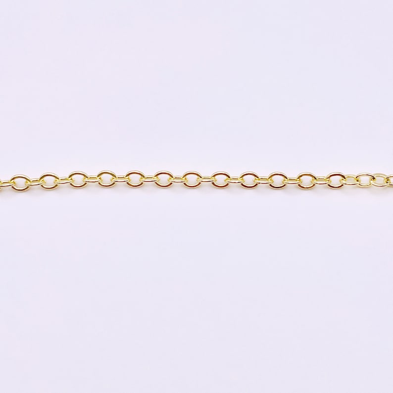 14K Vergoldete Kabelkette in Schüttgut, 1 Meter / 2 Meter / 5 Meter Halskette Kette Armband Kette für Schmuckherstellung Schmuck DIY Bild 4