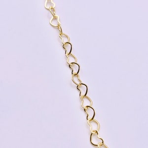 1 Meter 14K vergoldete 3,5 mm herzförmige Kette Halskette Kette Armbandkette Bild 3