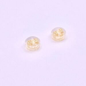 10 Paar Silikon Ohrring Backings mit 14k Vergoldet Versilbert Ohrring Stopper für Schmuckherstellung Ohrring Herstellung Bild 3