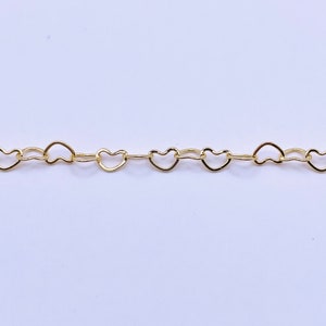 1 Meter 14K vergoldete 3,5 mm herzförmige Kette Halskette Kette Armbandkette Bild 4