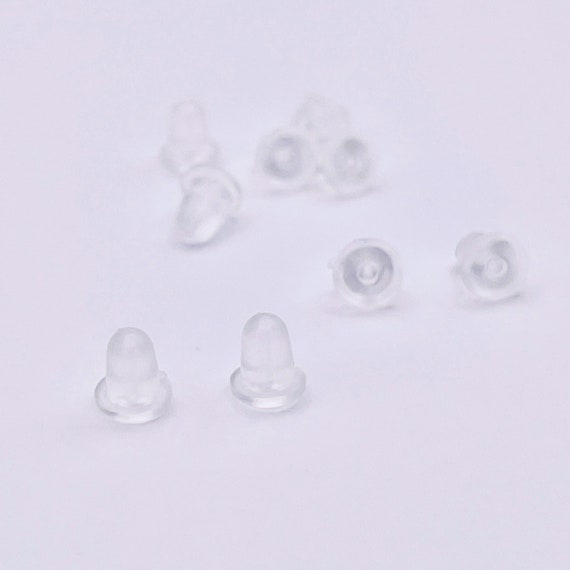 100/500pcs Silicone Rubber Earring Back Stoppers For Stud Earrings