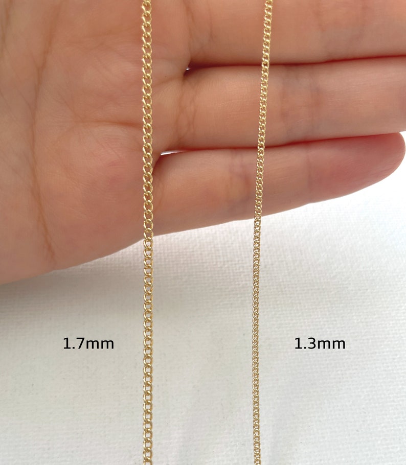 1 Meter 14K Vergoldete Seitenpanzerkette Rankenkette Halskette Kette Armband Kette für Schmuckherstellung, Schmuck Kette für DIY Bild 1