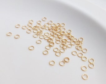 Extra Thin 14k Gold Plated Opened Jump Ring in different sizes / 100pcs