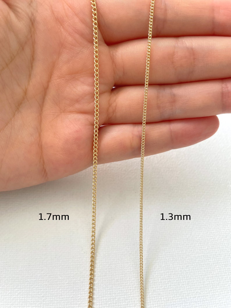 1 Meter 14K Vergoldete Seitenpanzerkette Rankenkette Halskette Kette Armband Kette für Schmuckherstellung, Schmuck Kette für DIY Bild 3