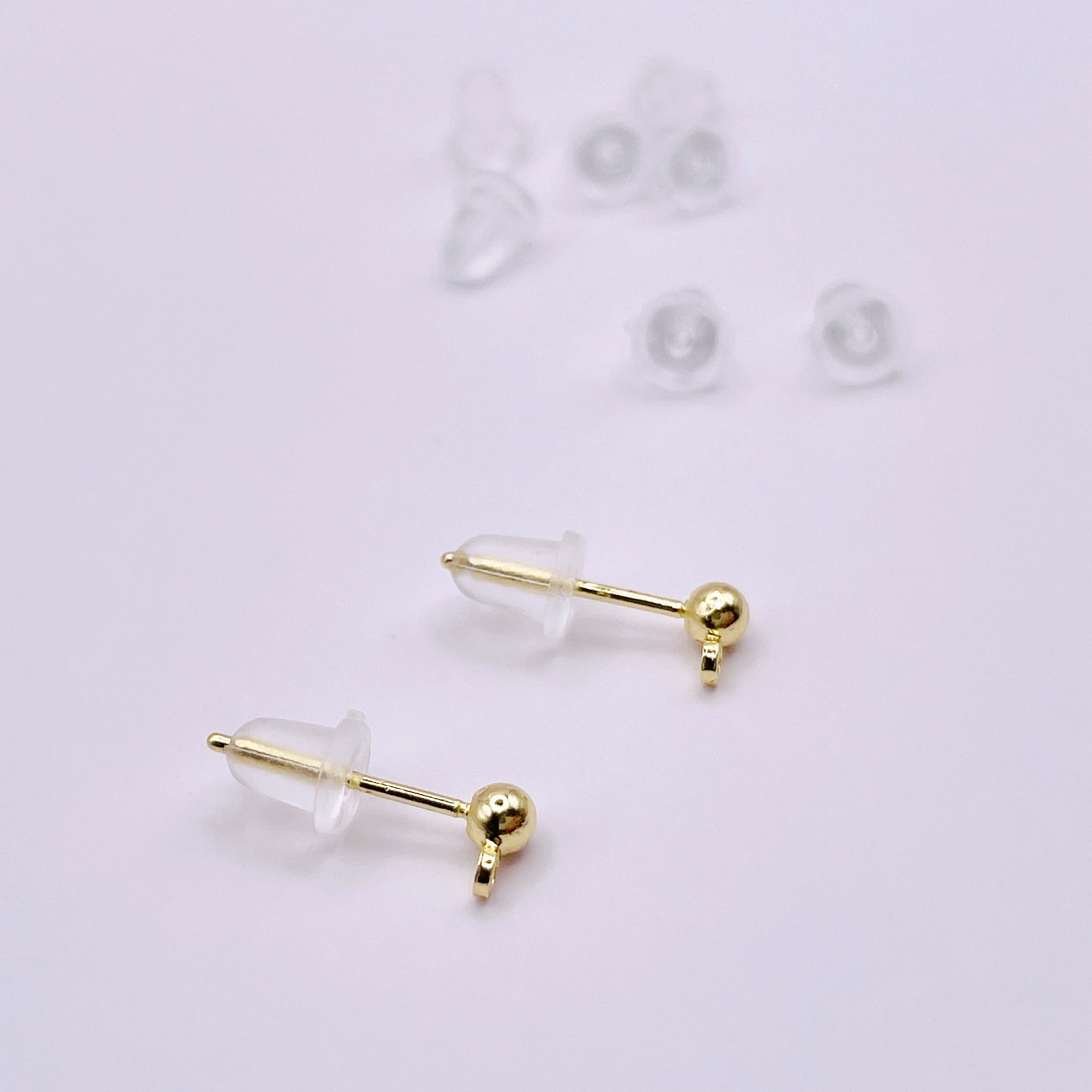 Clear Hypoallergenic Soft Plastic Earring Backings for Post & Stud