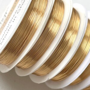 14K Gold Colour Jewelry Copper Wire Craft Wrapping Jewelry Wire Soft Wire 0.3 / 0.5 / 0.8mm, 1 Full Coil zdjęcie 4