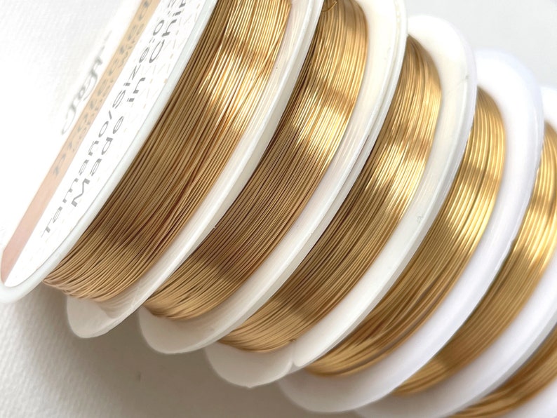 14K Gold Colour Jewelry Copper Wire Craft Wrapping Jewelry Wire Soft Wire 0.3 / 0.5 / 0.8mm, 1 Full Coil zdjęcie 4