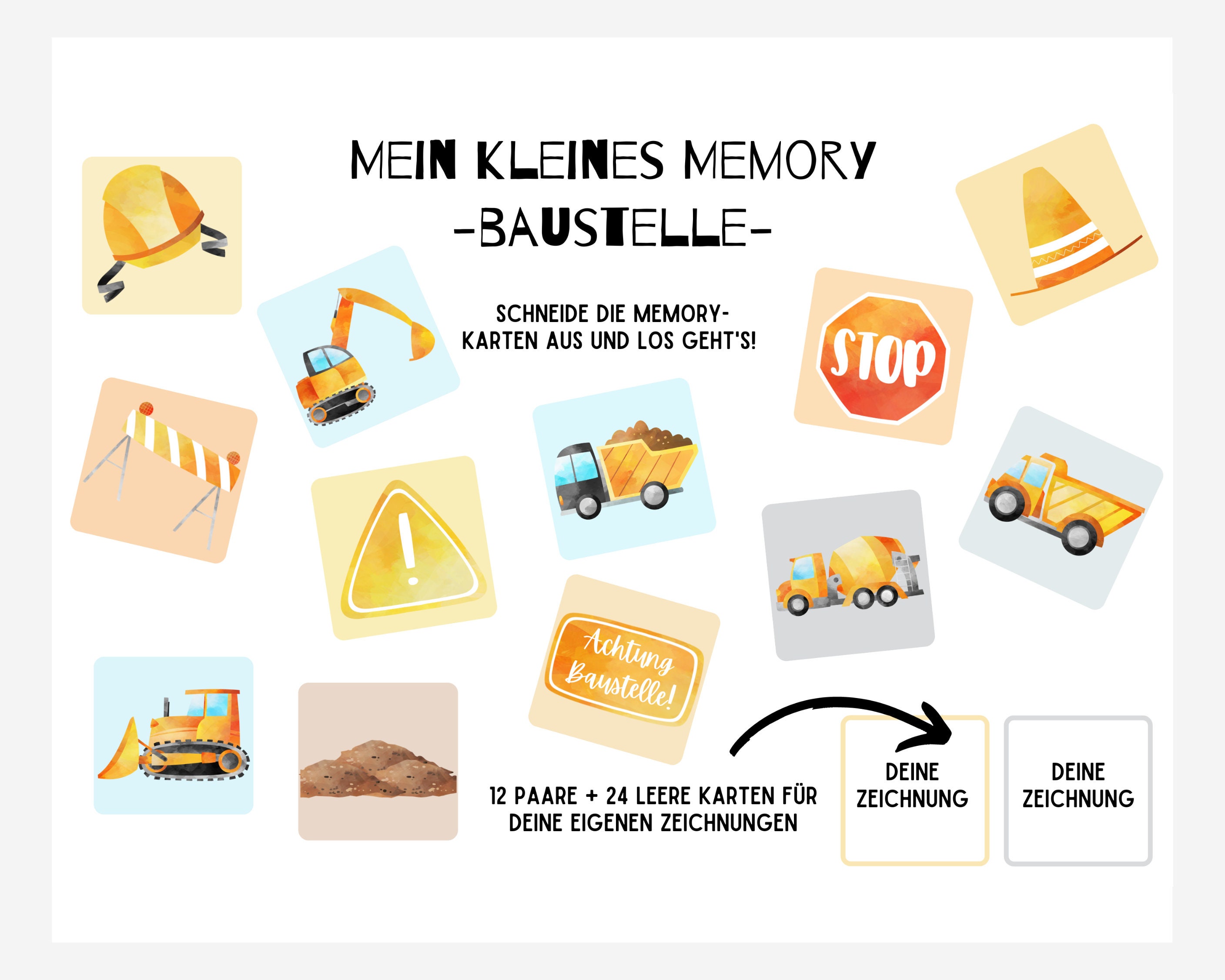 Memory Game Download | Memory Construction Site Excavator PDF ...