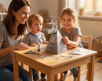 Drukowana iluzja robota-psa | Zrób to sam: papierowa 3D ozdoba, która Cię obserwuje