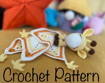 Gina The Sleepy Giraffe Crochet Pattern: Amigurumi Lovey (PDF Pattern)