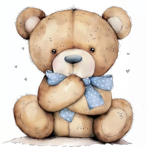 20 imágenes PNG + JPG de osos de peluche con globos, imágenes PNG digitales para baby shower, camisetas DTG, tazas, vasos, sublimación y arte para scrapbooking