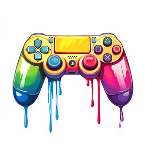 Video Game Controller Clipart Images - 17 High Quality JPGs - Digital Download - Card Making, Mixed Media, Digital Paper Craft, Digital Art