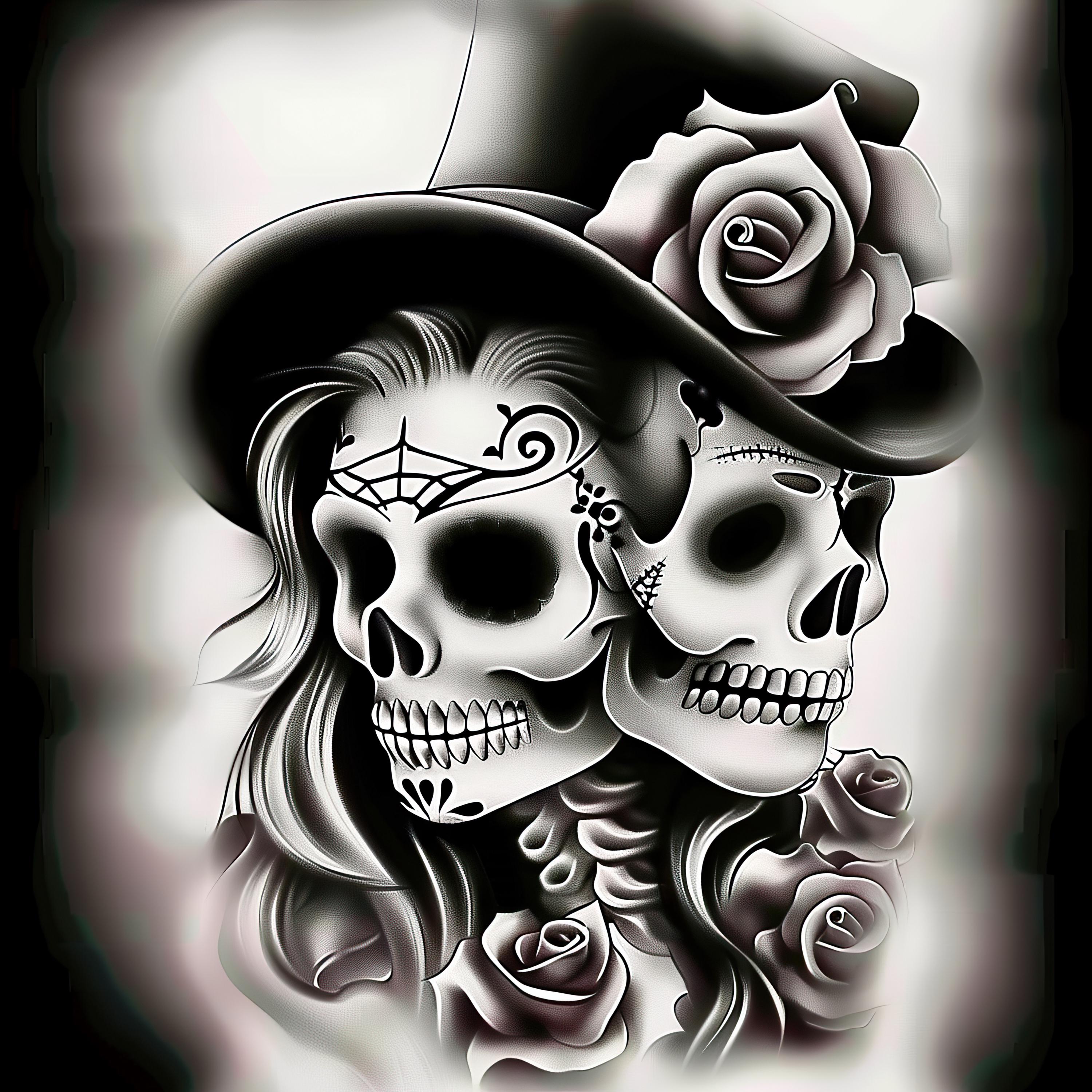 魅力的な女性の頭蓋骨チカーノアートクリップアート、15 の高品質 JPG、メキシコのアート死者の日、チョーラ チカーナ カード作成、クリップアート -  Etsy 日本, image size:3000x3000