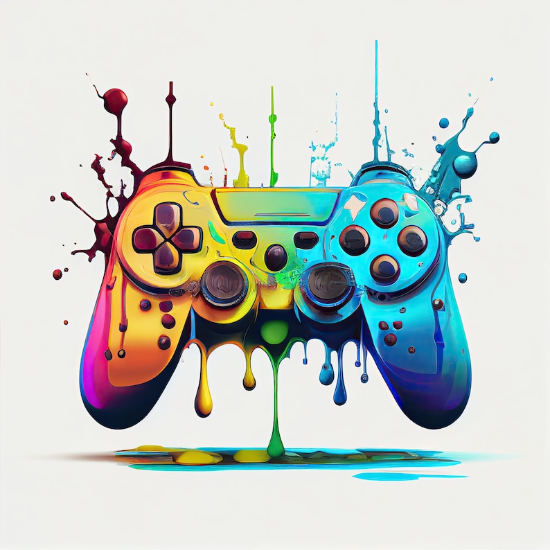 Video Game Controller Clipart Images 16 High Quality Jpgs Digital