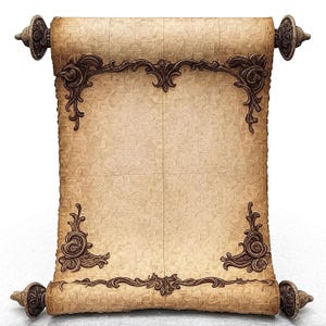 11 Vintage Scroll Paper Clipart JPG Bundle | Antique Blank Scrolls Digital Download | Medieval Parchment Backgrounds | Old Paper Texture